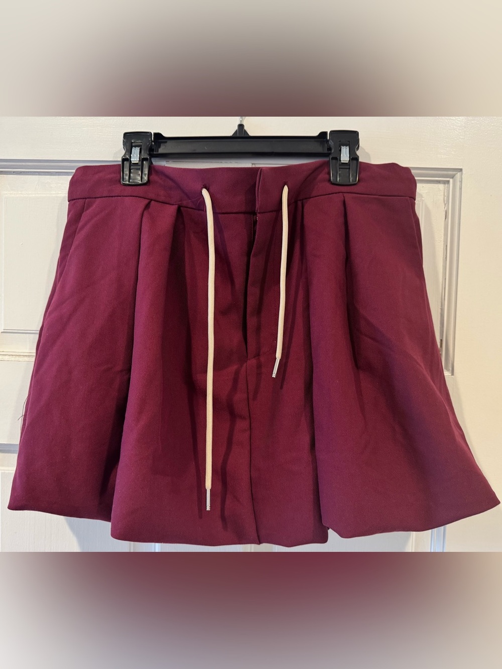 NWT Bar III Dried Berry Small Drawstring Sporty Mini Skirt Athleisure